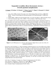 Suspended crystalline silicon thermometry devices: towards quantum nanophononics | Canosa, Jon